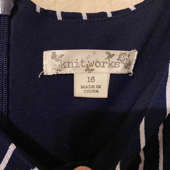 Knitworks Girls Striped One Piece like new sz 16 - Picture 4 of 5